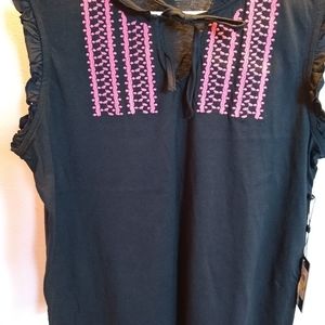 Tommy Hilfiger casual sleeveless navy blue top